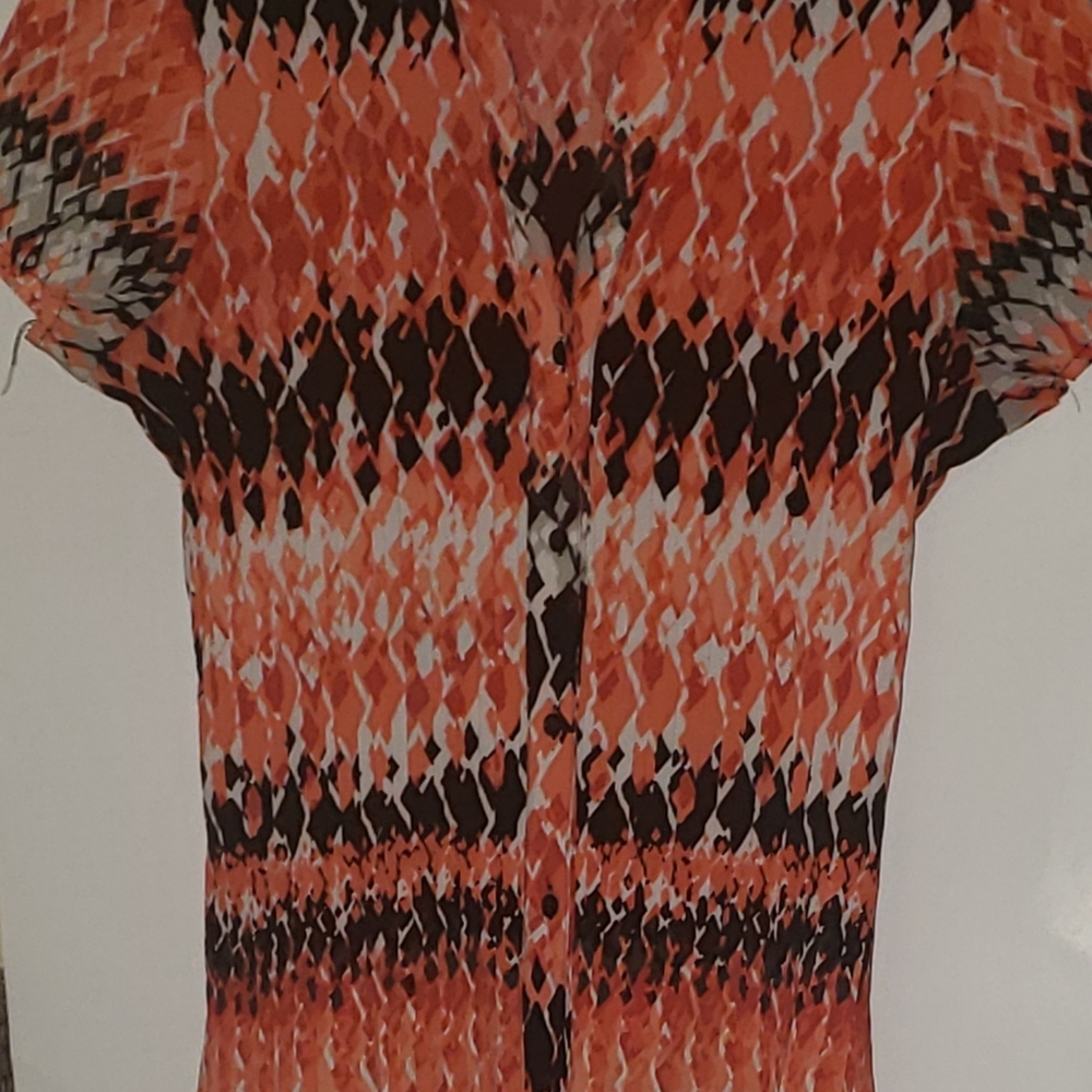 APT.9 Ladies Blouse Sz Large Orange/Blk etc.